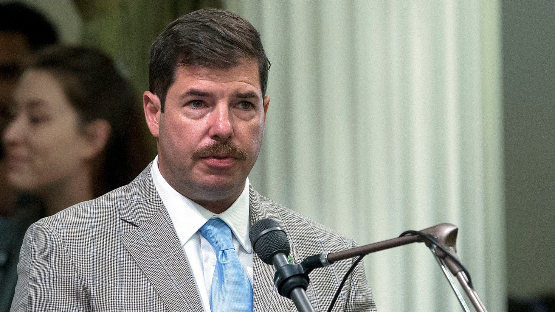 FILE: Assemblyman Joaquin Arambula, D-Kingsburg, speaks at the Capitol in Sacramento, Calif., Aug. 15, 2016.