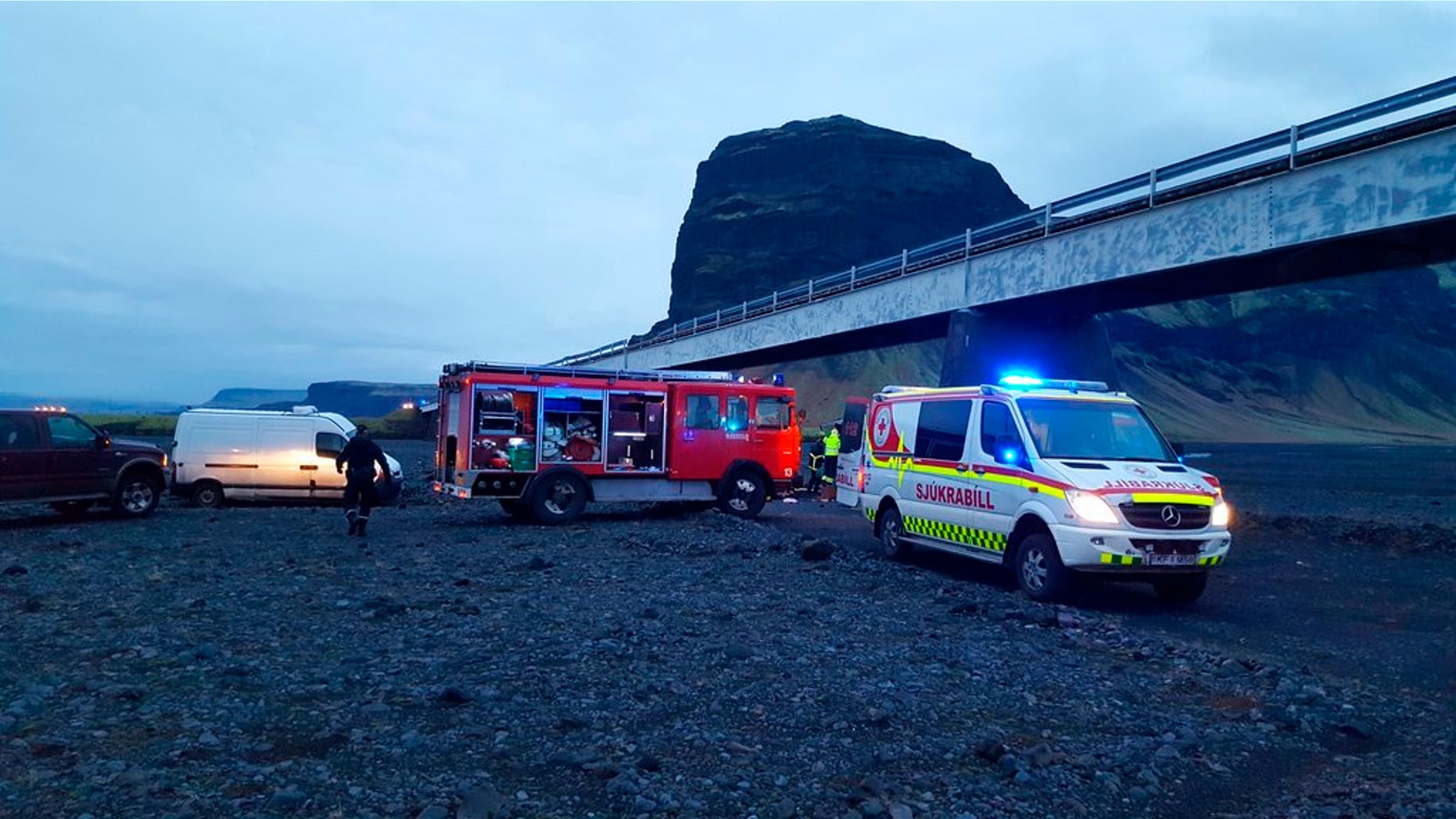 An SUV carrying seven members of a British family plunged off a high bridge Thursday in Iceland, killing three people and critically injuring the others, authorities said.