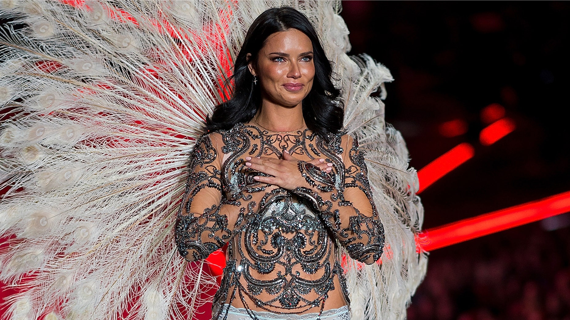 Adriana Lima walks the runway during the 2018 Victoria's Secret Fashion Show at Pier 94 on November 8, 2018 in New York City.