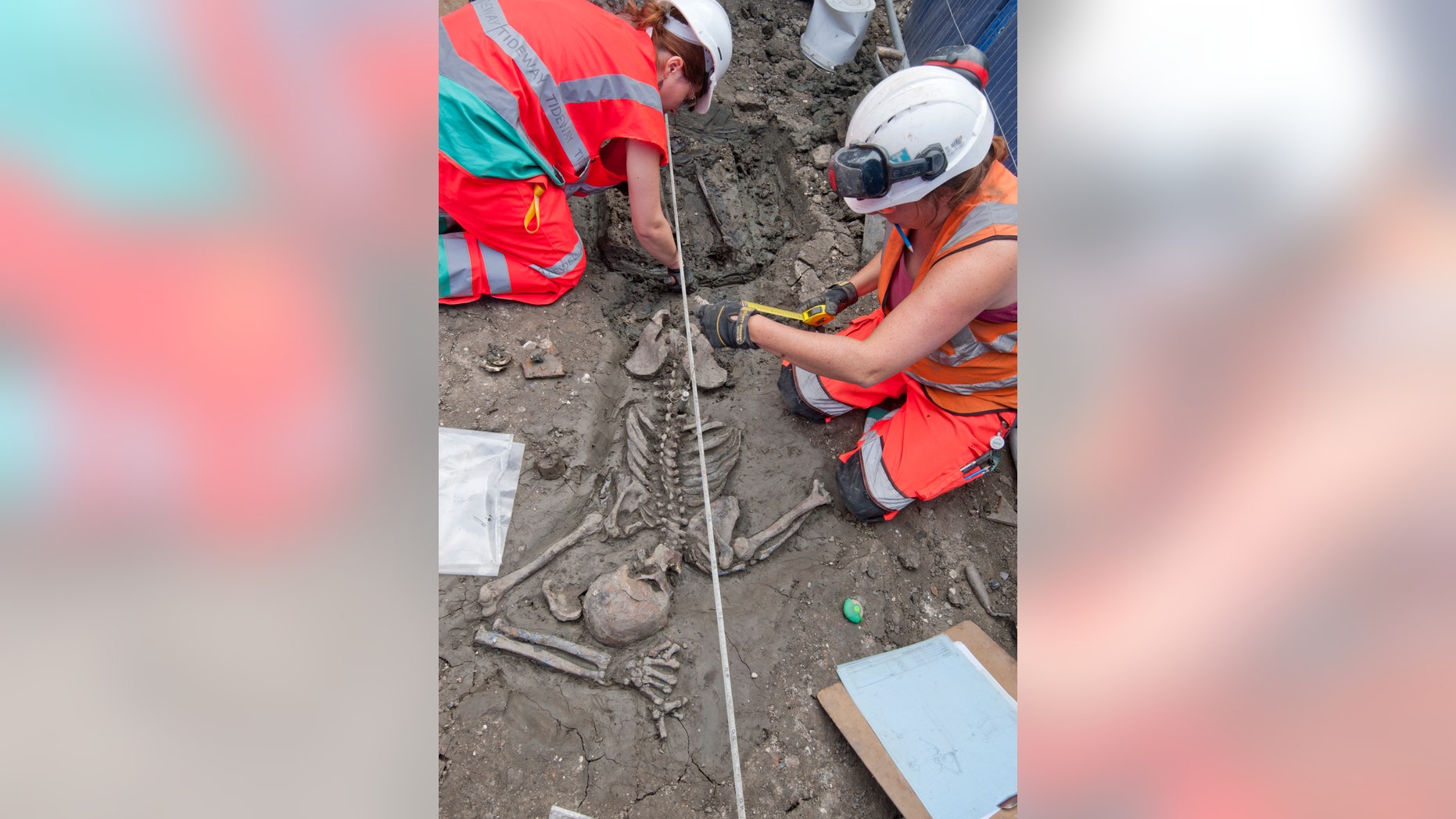 The skeleton was excavated near the Thames Tideway Tunnel construction site.