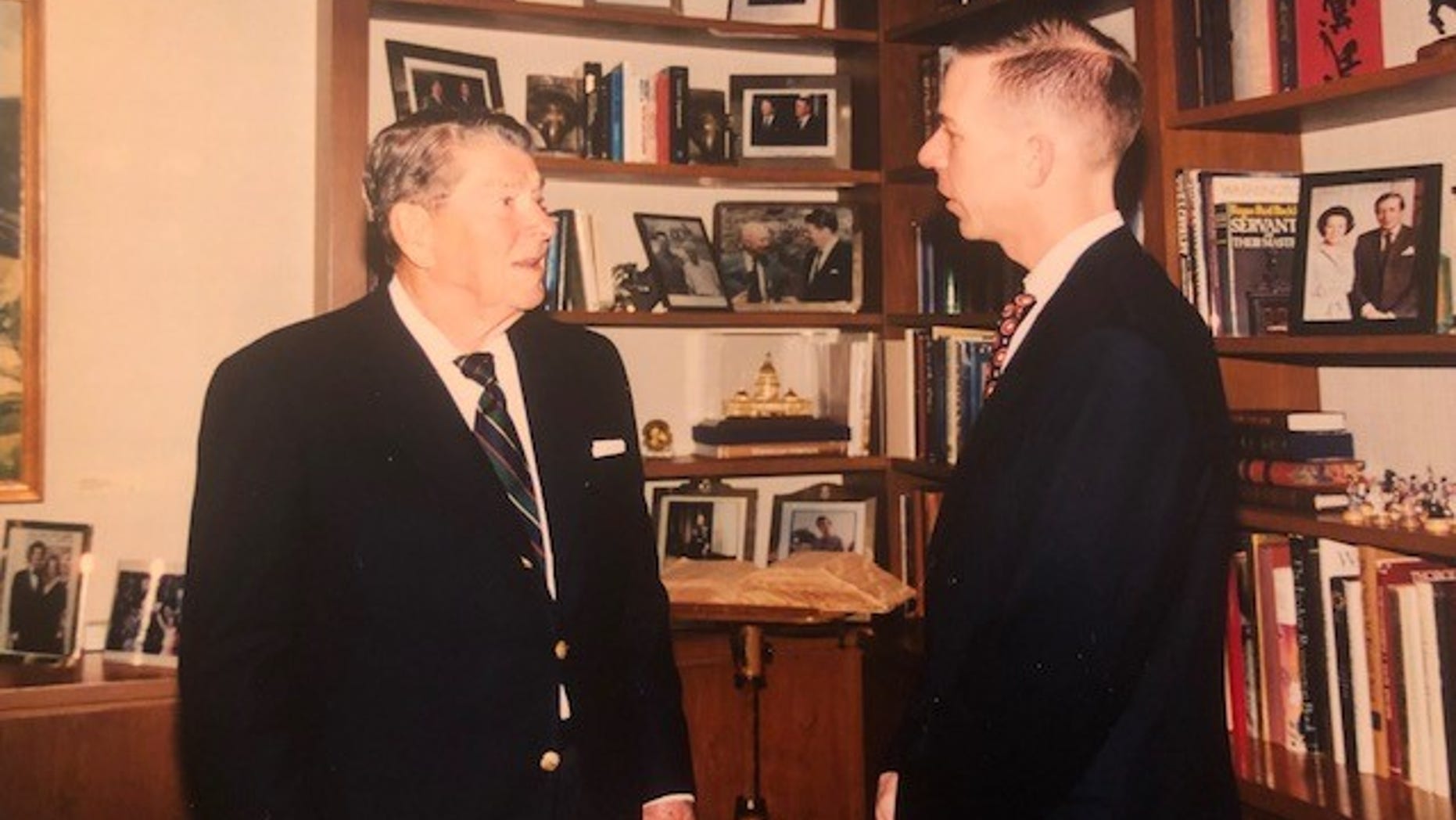 The author meets former President Ronald Reagan, 1997, Los Angeles, Calif.