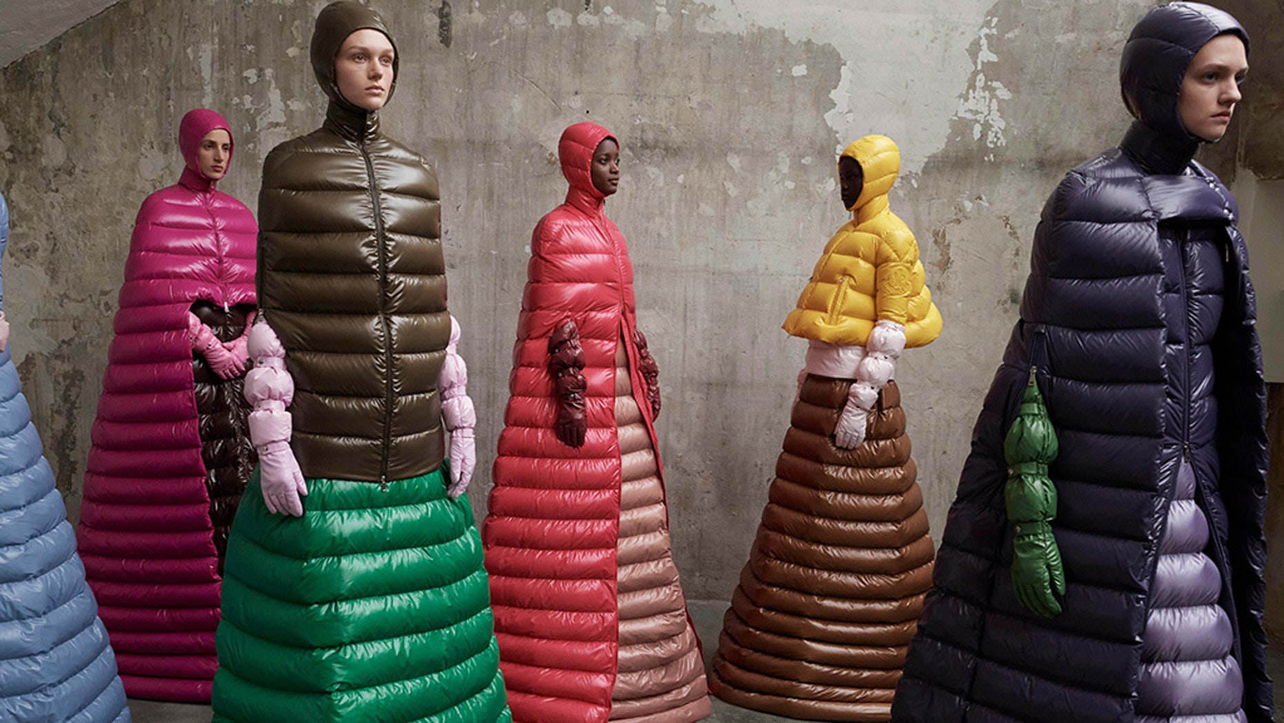 Moncler's floor-length puffer coats are 