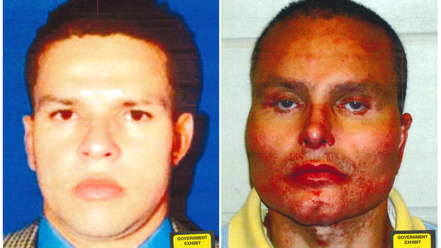 Esta combinación de fotos sin fecha proporcionadas por la Oficina del Fiscal de EE. UU. Para el Distrito Sur de Nueva York muestra al ex narcotraficante colombiano Juan Carlos Ramírez Abadia. El último testigo estrella del gobierno en el juicio contra el acusado narcotraficante Joaquín