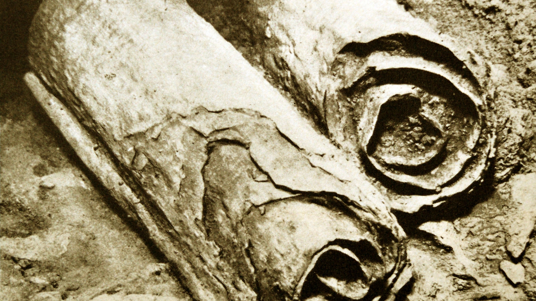 An excavation of The Dead Sea Scrolls in 1947.