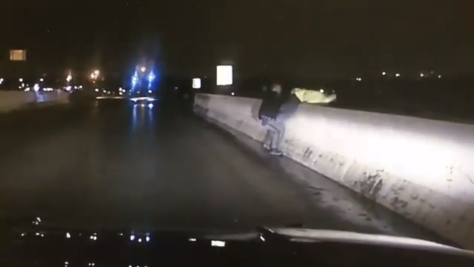Franklin County Sheriff’s Deputy William Ball was captured rescuing a suicidal man by pulling him back from the overpass.