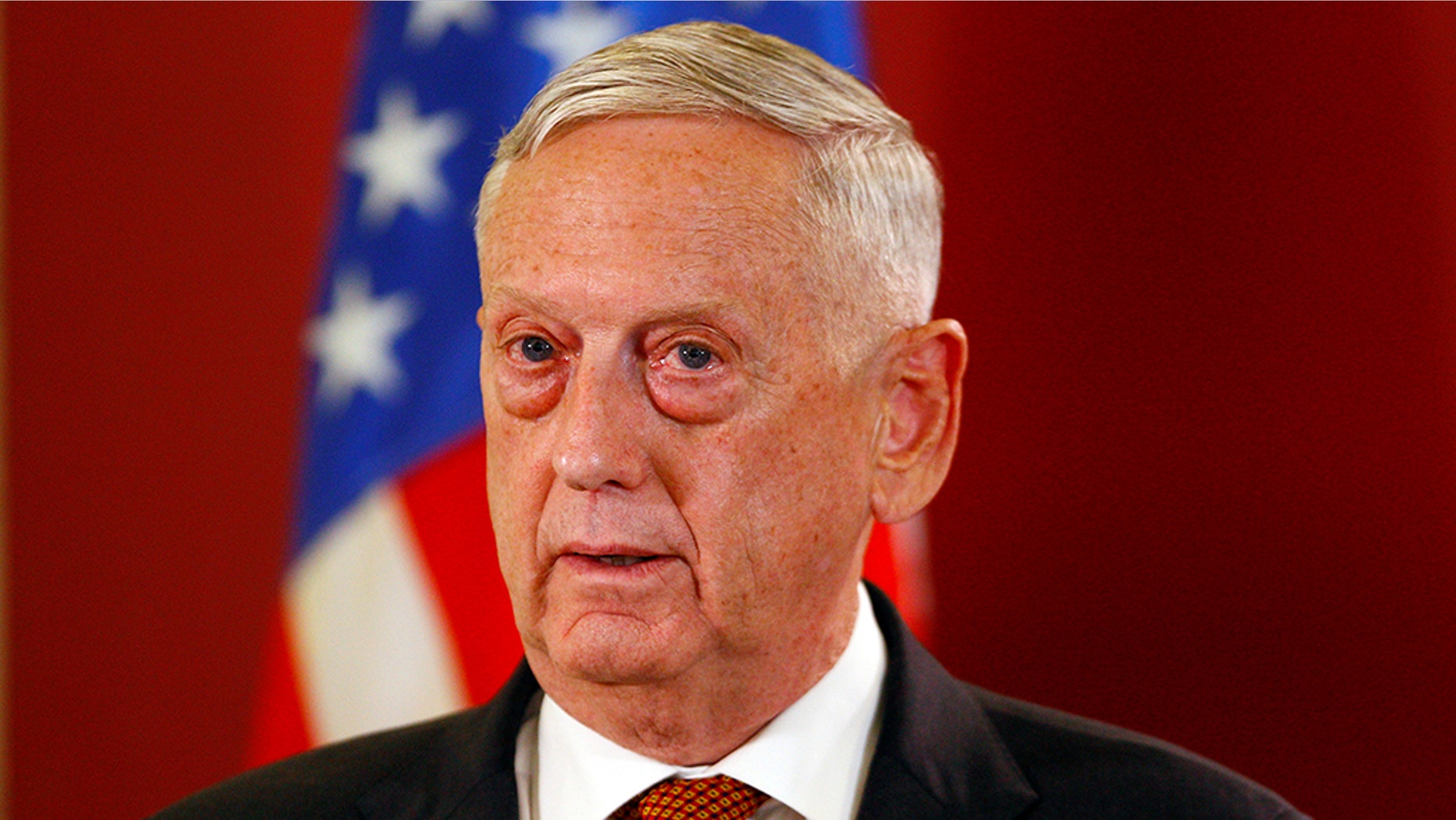 U.S. Secretary of Defense James Mattis attends a news conference in Skopje, Macedonia September 17, 2018.