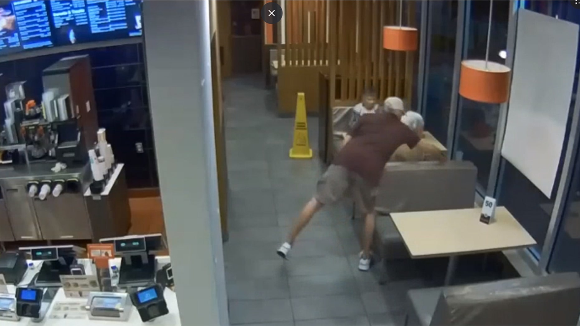 A woman was attacked as she chased after the man who had stolen her purse.