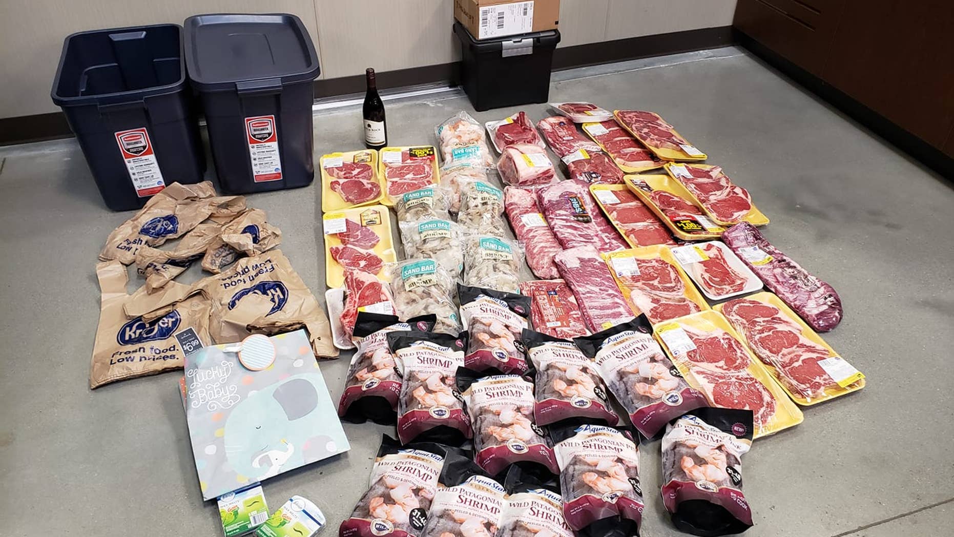 The thief was caught with his ill-gotten groceries — all $1,188 worth of them — during a traffic stop.