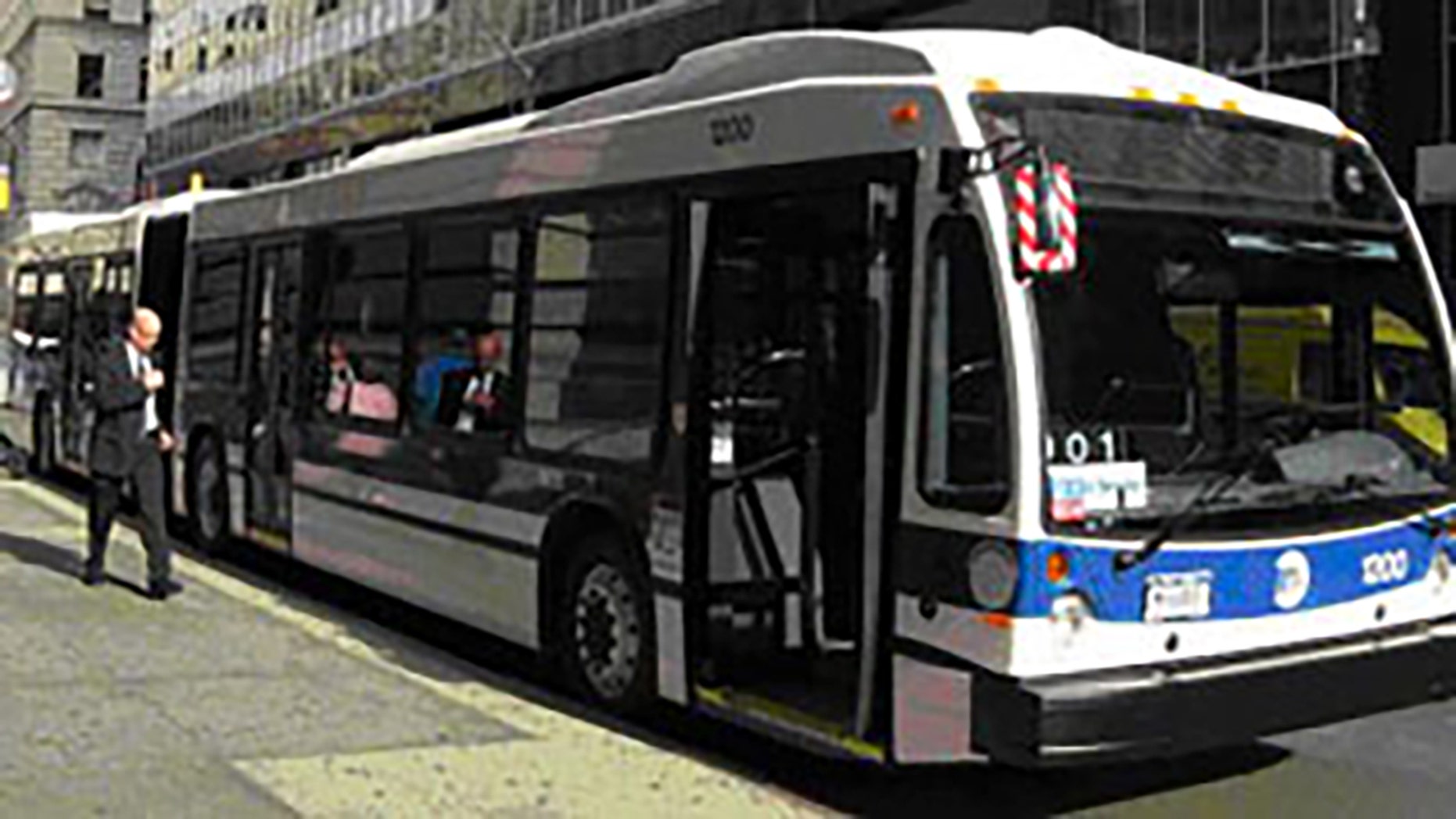A man was caught on video attacking an MTA bus.