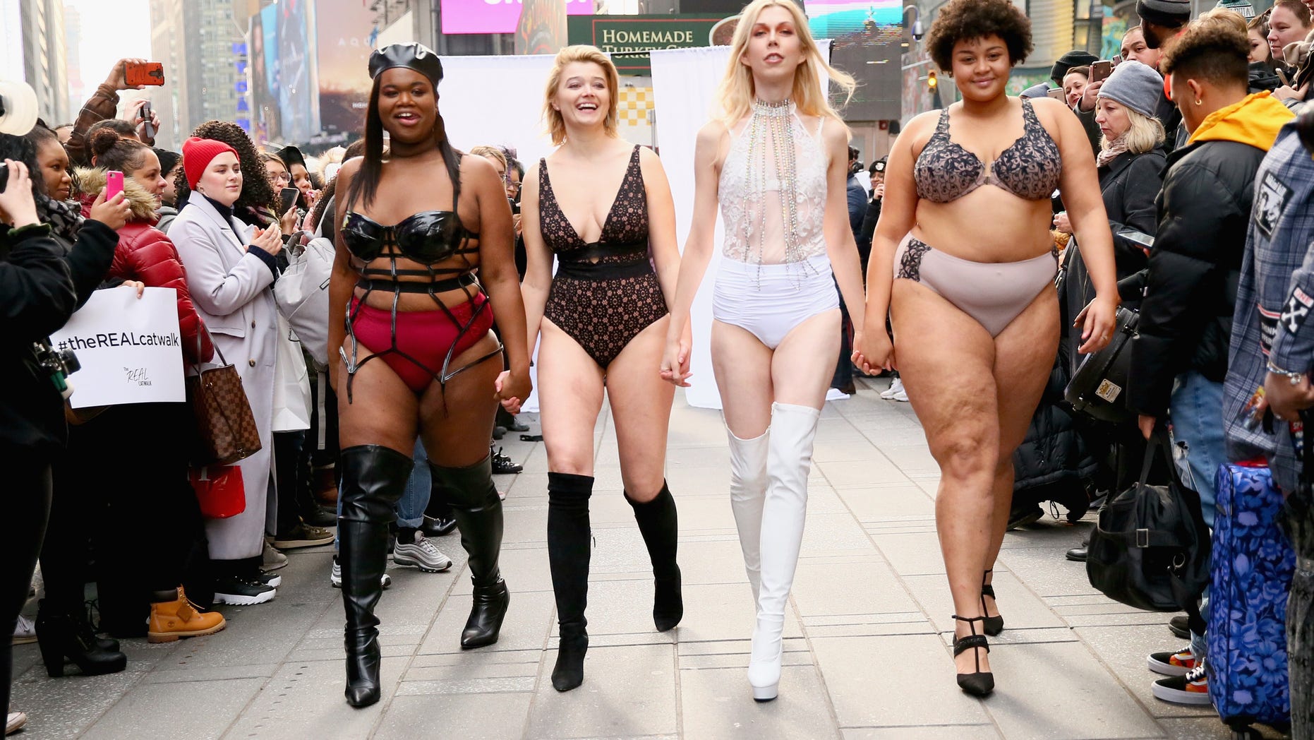 "A lot of people feel unattractive after watching it,” said the organizer of Saturday's "Real Catwalk."