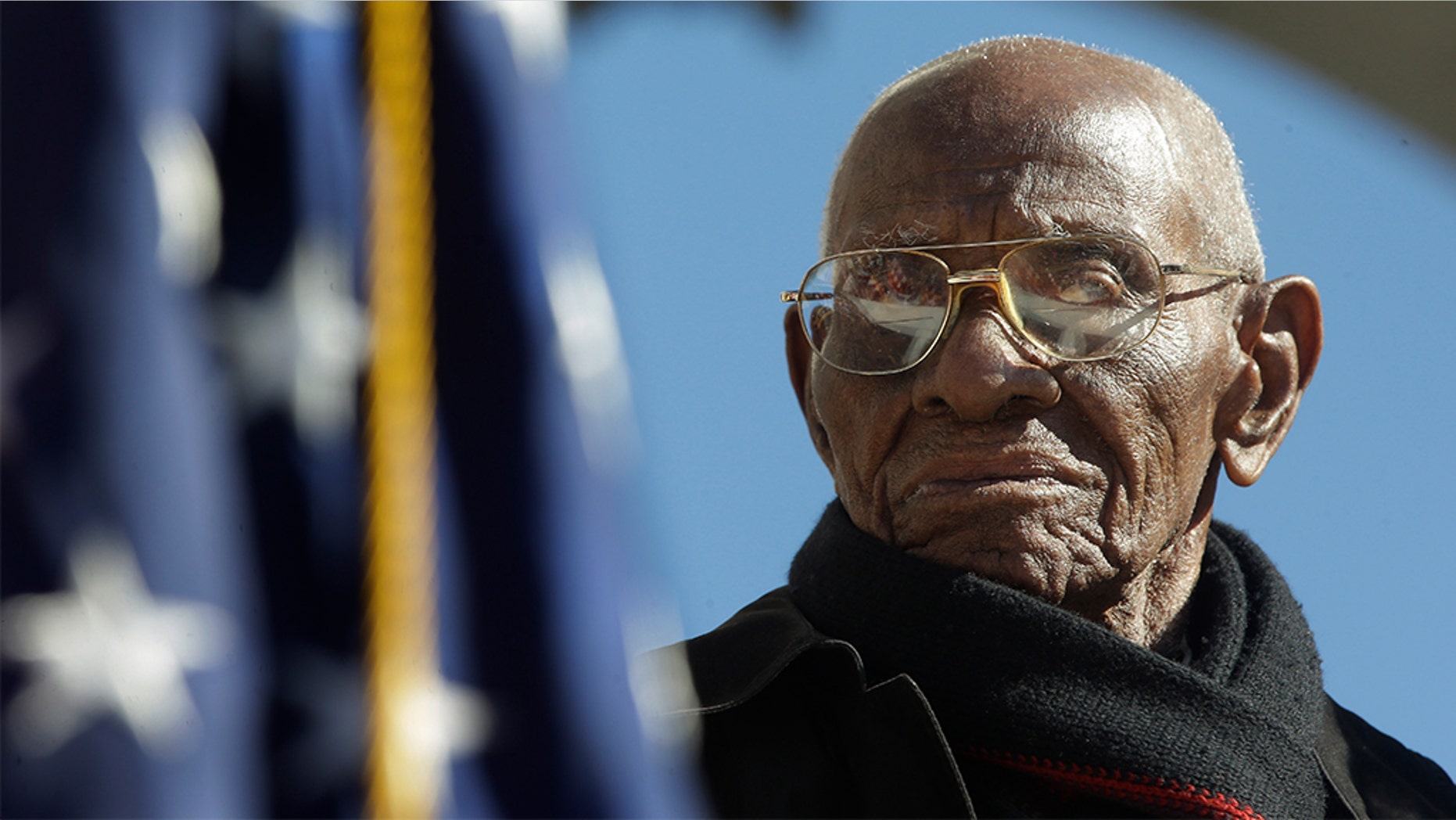 America’s oldest veteran, Richard Overton — who served in the Army during World War II and credited God, whiskey and cigars for his longevity — died Thursday in Texas at the age of 112. (AP Photo/Pablo Martinez Monsivais)