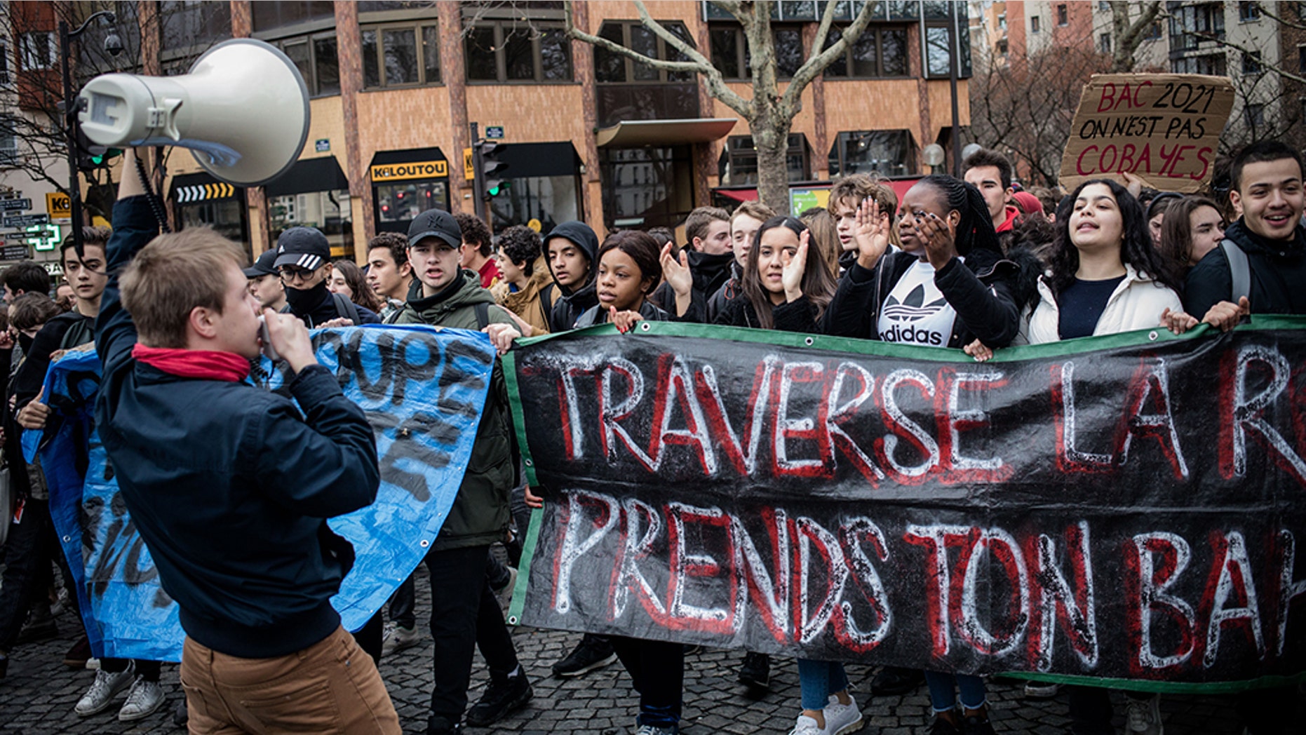 French students outraged by police brutality against protesting high school teenagers and government policies, went to the streets on Friday with a message to President Emanuel Macron: you had your shot, time to step aside.<br data-cke-eol="1">