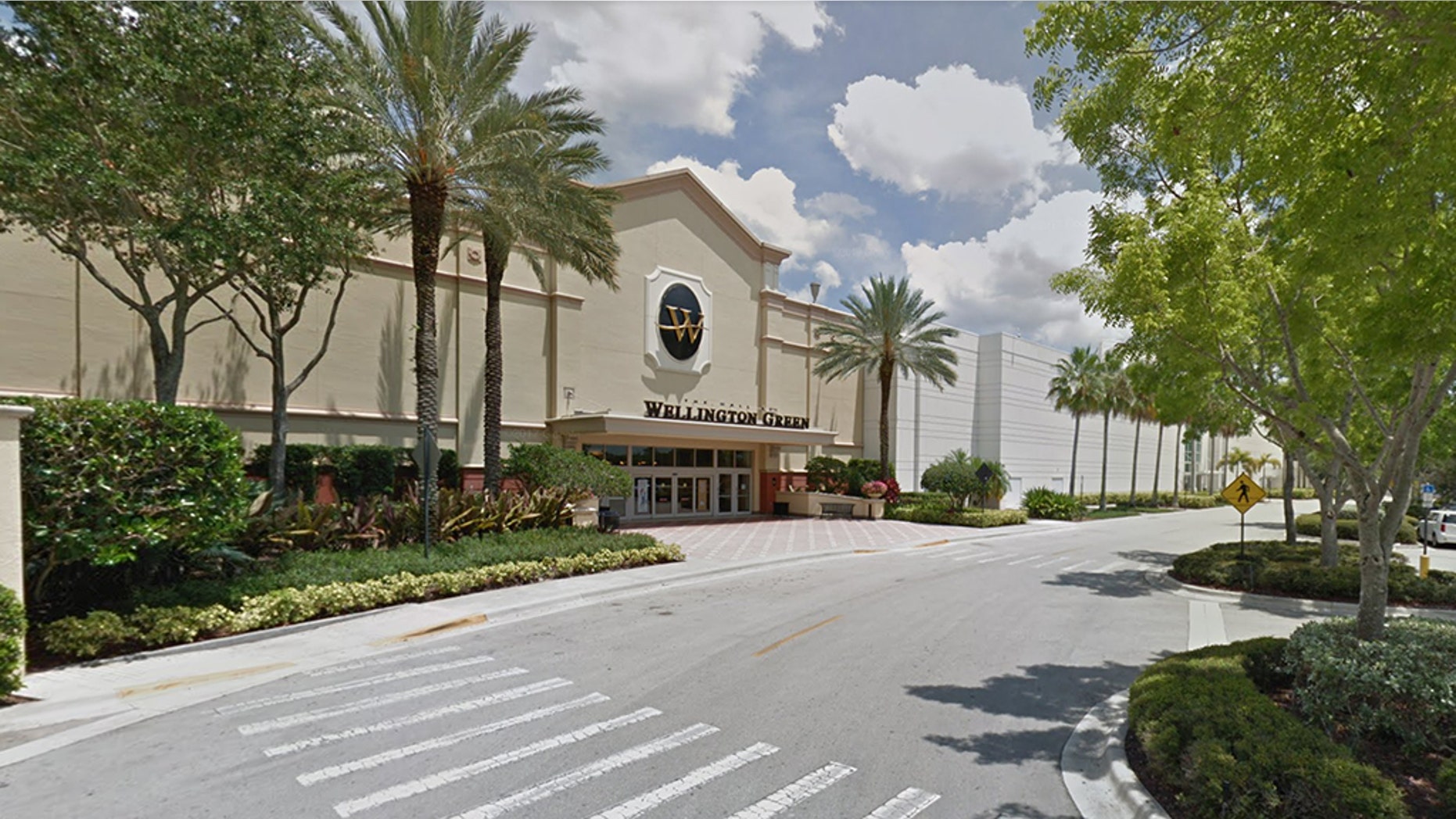 The Palm Beach Sheriff’s Office tweeted that a suspect shot at deputies and hit a K9 officer near The Mall at Wellington Green in South Florida. (Google Maps)