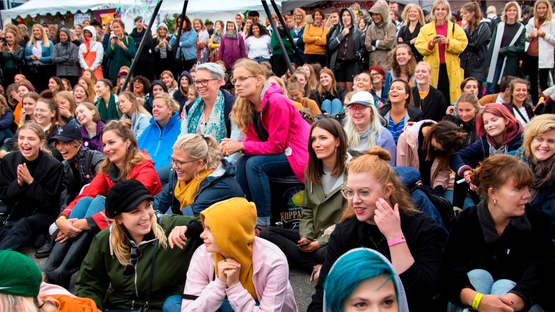 People gathered at the Statement Festival in Gothenburg, Sweden, on Aug. 31, 2018.