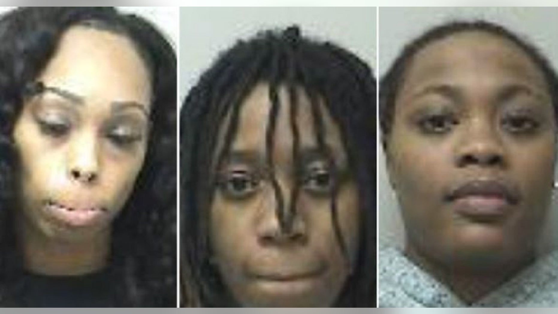 Three adults, pictured, and a 17-year-old were arrested after a mall fight broke out in Connecticut, authorities said. The adults were 19-year-old Dynastee McCoy from Wethersfield, 18-year-old Inaija Williams from Hartford, and 18-year-old Naejza Bares from New Britain, police said.