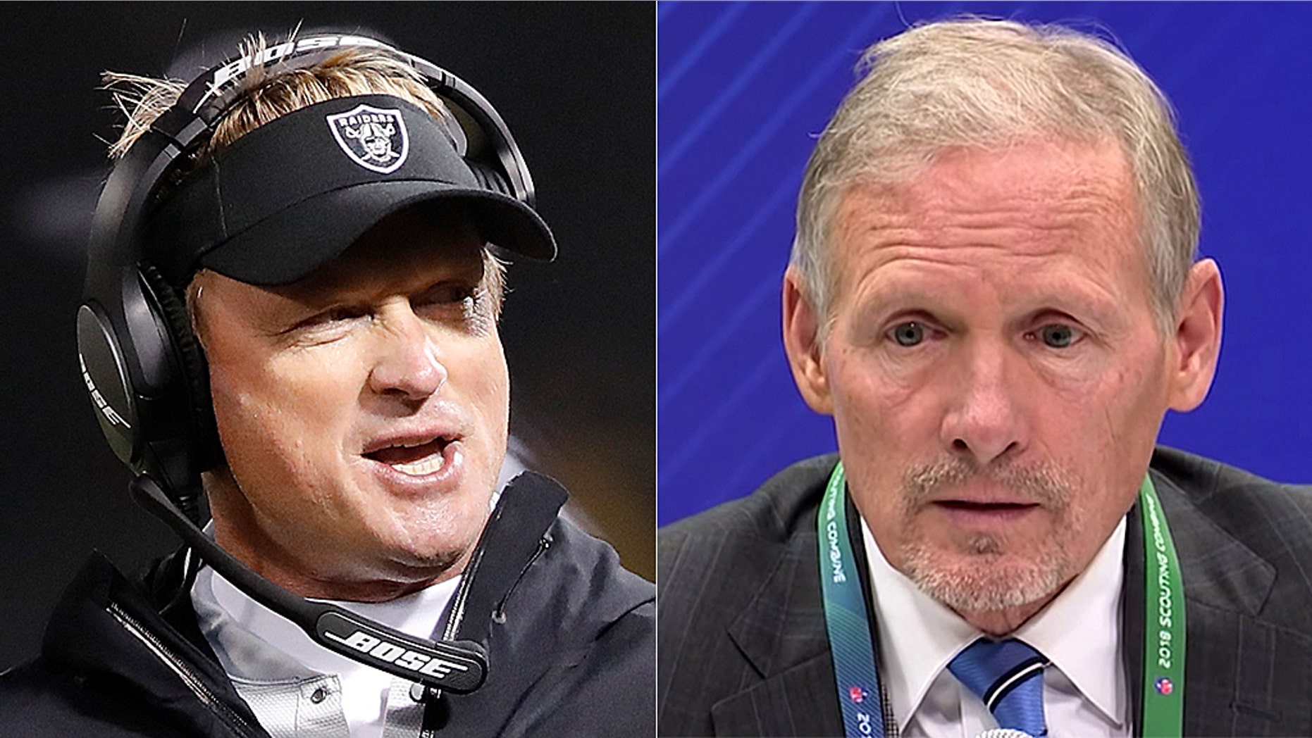 Raiders head coach Jon Gruden and incoming G.M. Mike Mayock honed their skills on television.