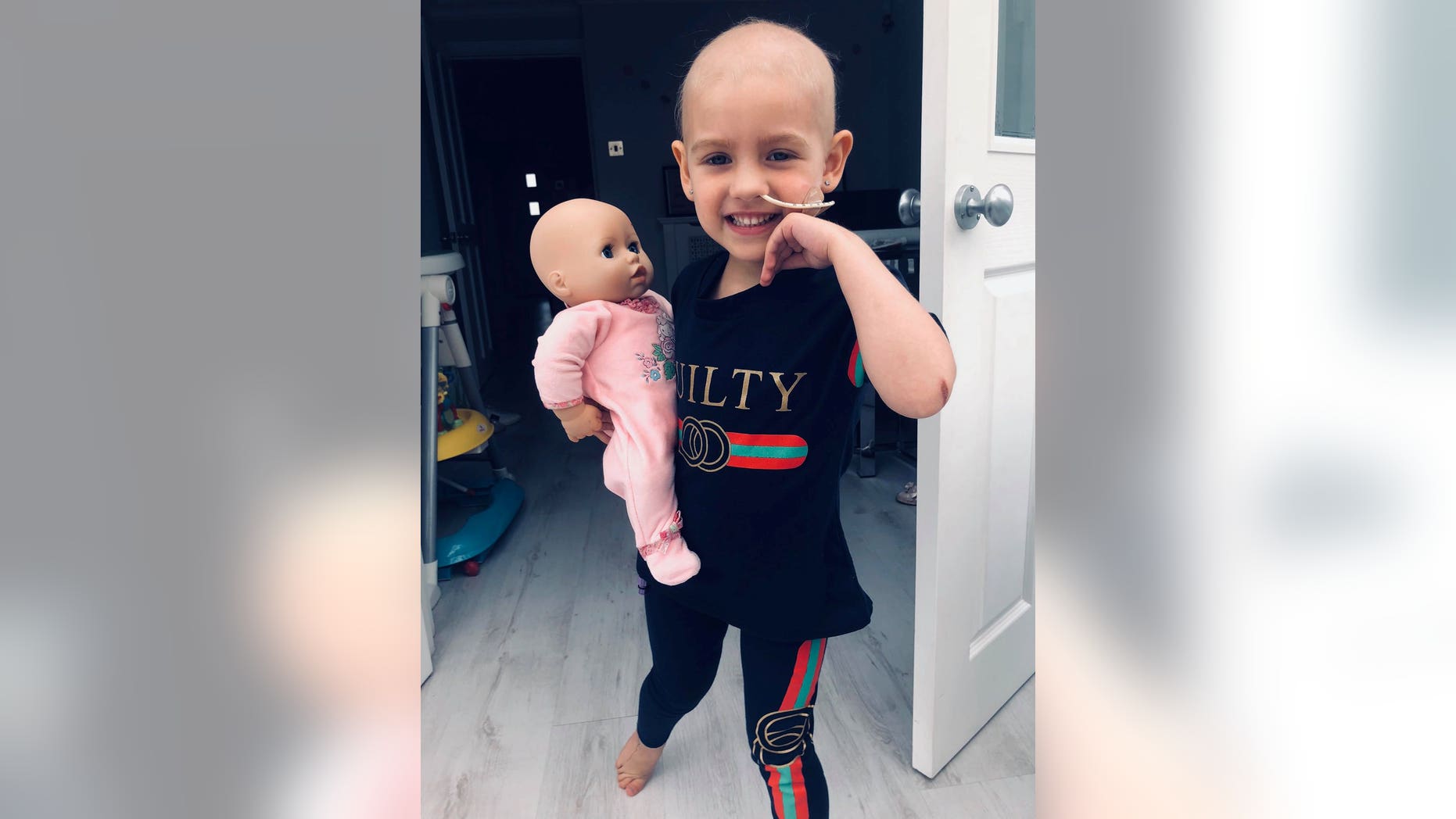 Myla underwent the transplant operation in March, aided by an anonymous 21-year-old donor.
