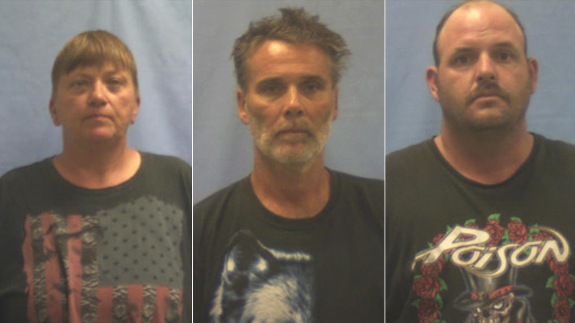 Kimberly Younger, Michael Fowler and Rusty Frasier are charged with murder for the deaths of two fair workers. (Van Buren Police)