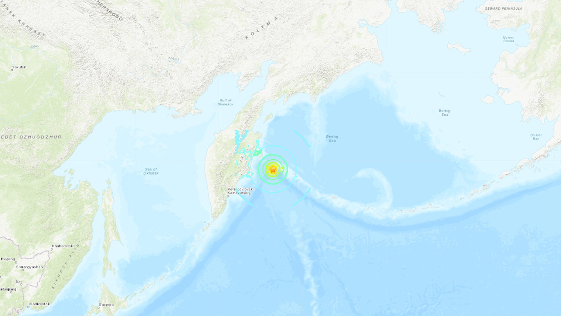 Magnitude 7 4 Earthquake Strikes Off Eastern Coast Of Russia Fox News   Quakemap1 