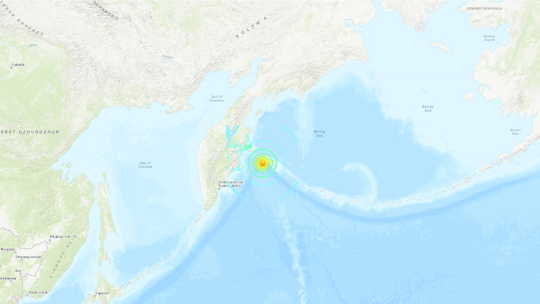 The 7.4 earthquake struck off the east coast of Russia early Friday.