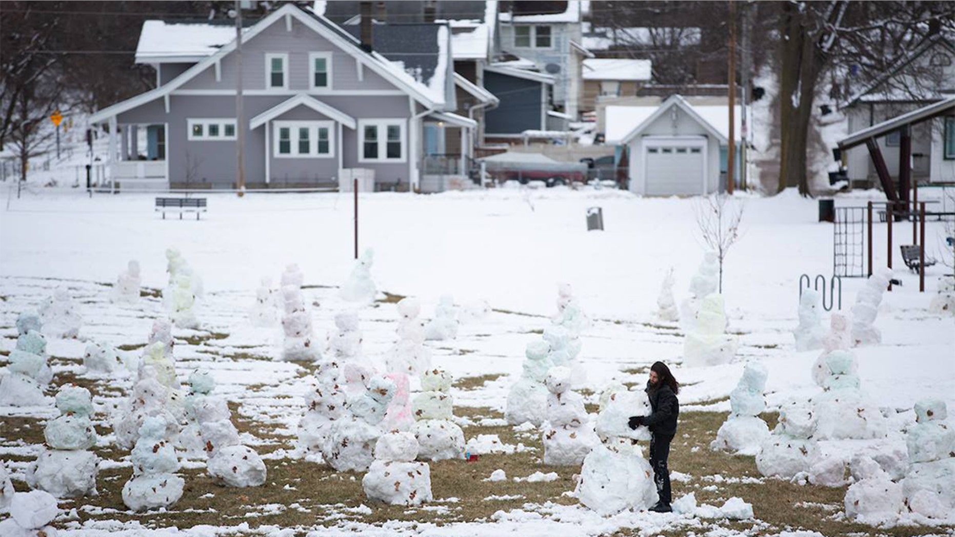 Some people count sheep when they can’t fall sleep. Others apparently build snowmen – dozens of them.