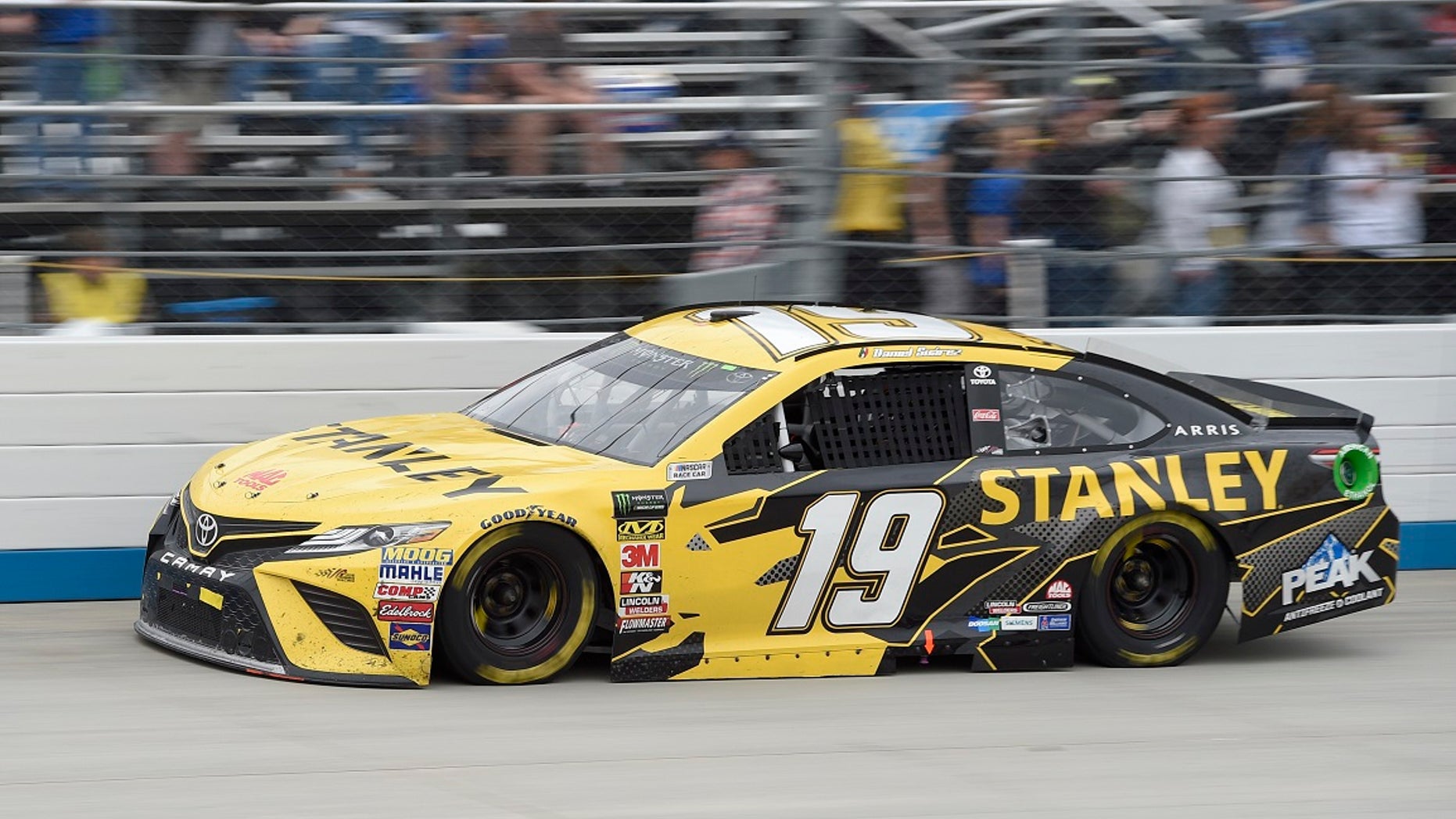 File-This May 6, 2018, file photo shows Daniel Suarez competing during the NASCAR Cup Series auto race, at Dover International Speedway in Dover, Del. (Associated Press)