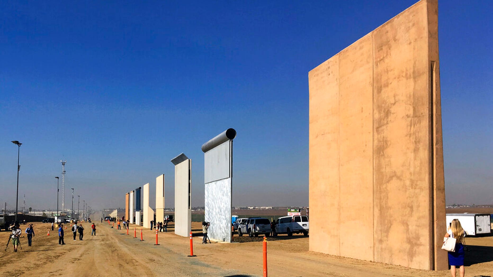 FILE: Prototypes of border walls in San Diego.