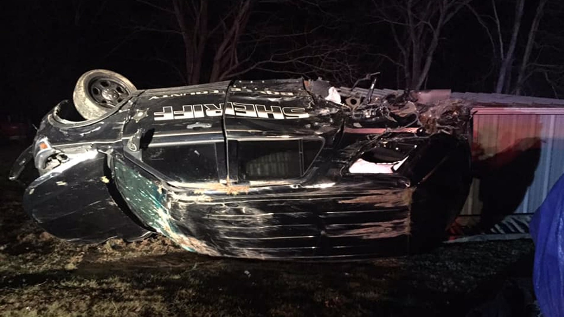 A deputy in Kentucky was injured in an accident on Sunday after someone threw a rock through his windshield and slapped him in the face.