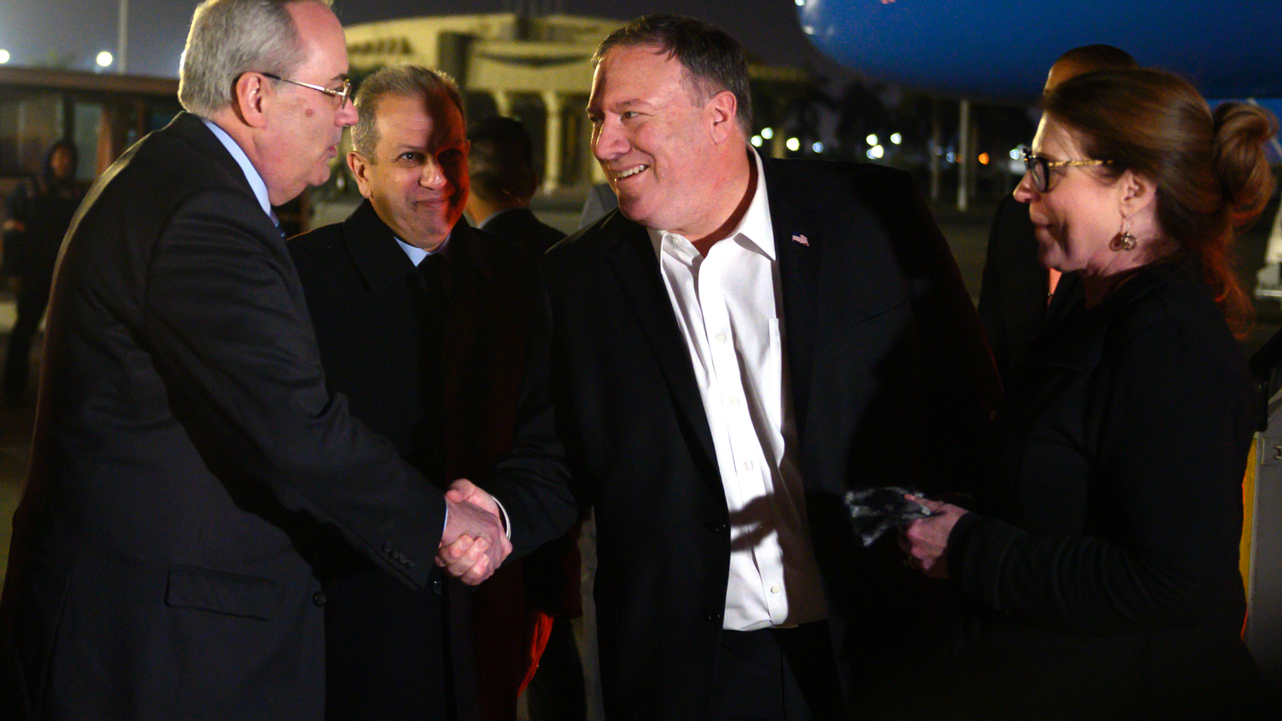 Jan. 9: U.S. Secretary of State Mike Pompeo, and his wife Susan arrive at Cairo International Airport.