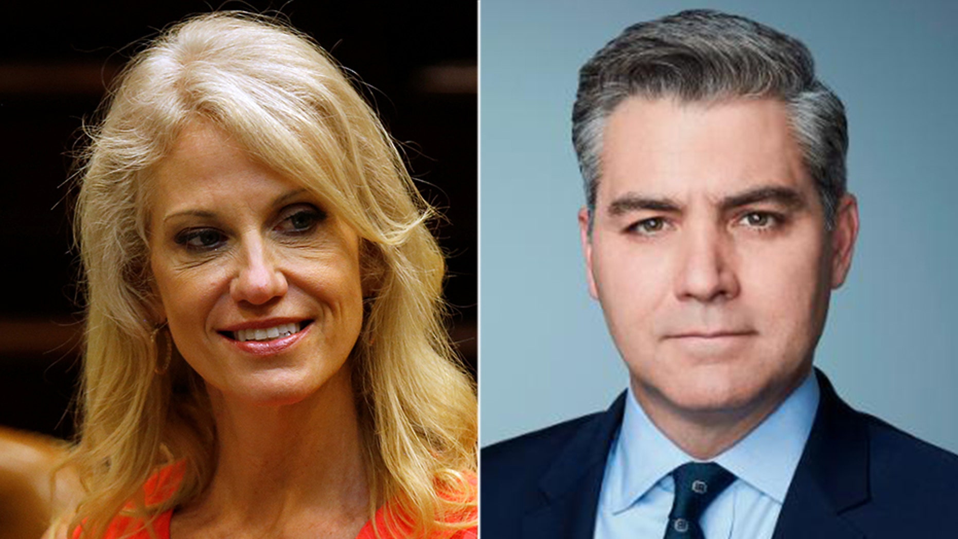 Kellyanne Conway mocked CNN White House correspondent Jim Acosta during a press gaggle on Tuesday.
