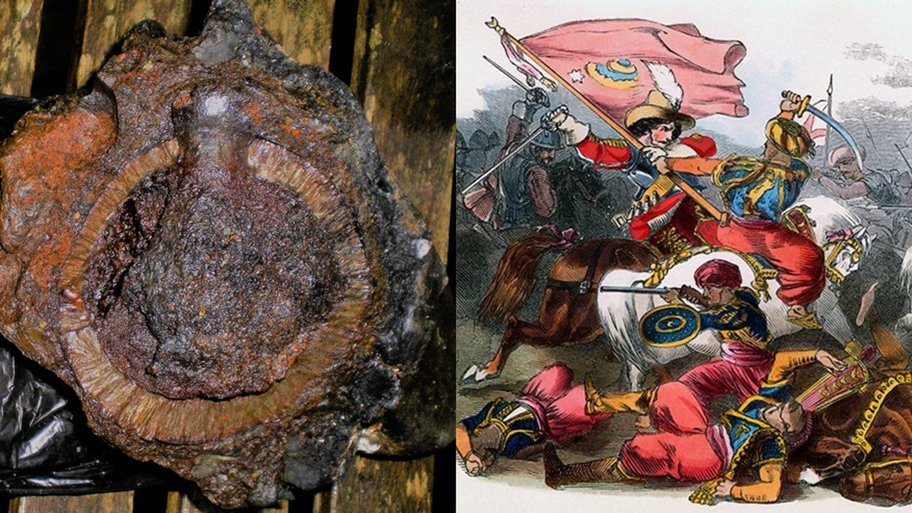 'Pirate ship' hand grenade discovered near 17th-century wreck site