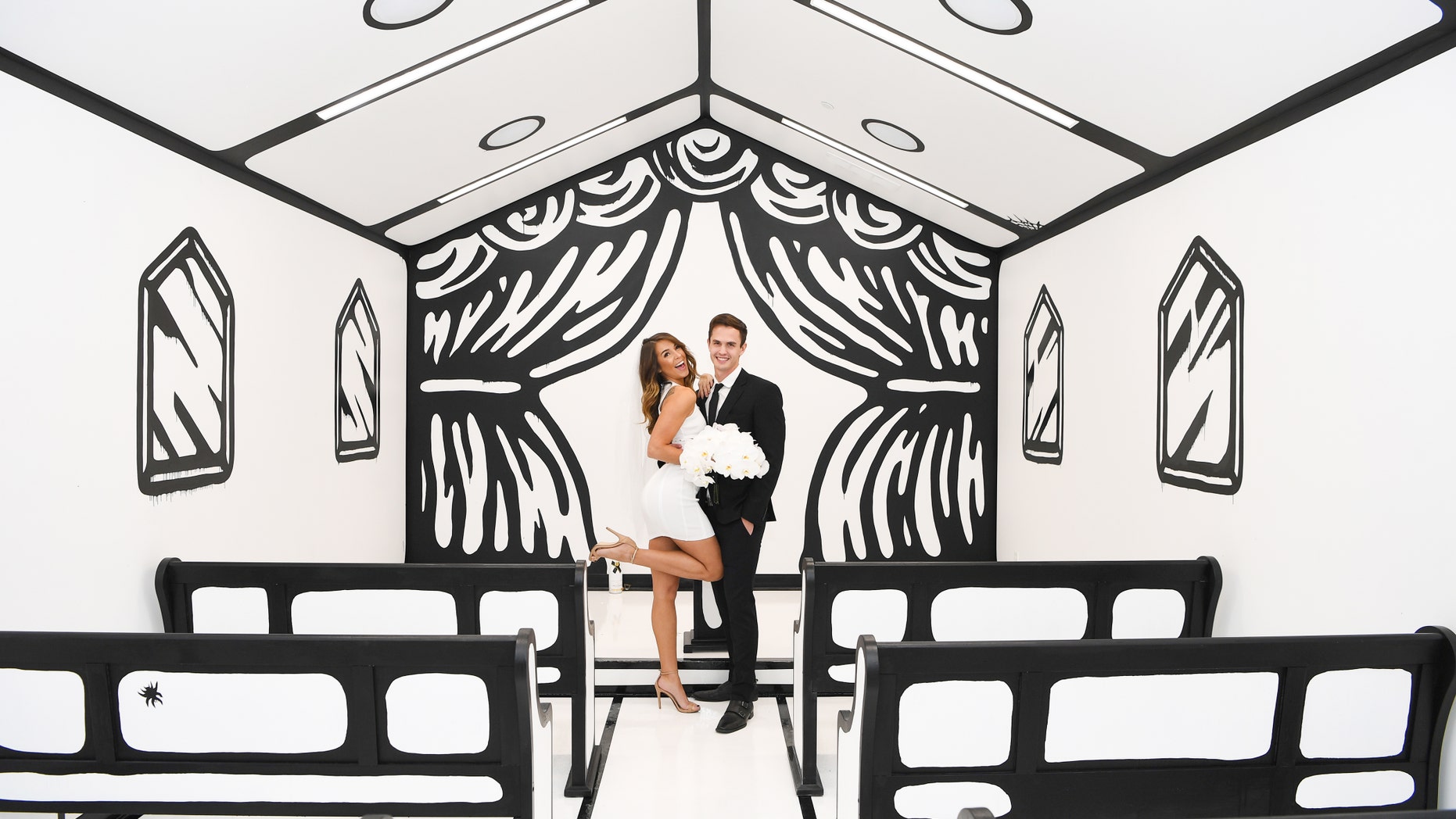 The “Til Death Do Us Part” installation, which opens on Friday at the Palms Casino Resort in Las Vegas, was dreamed up by graphic designer Joshua Vides.