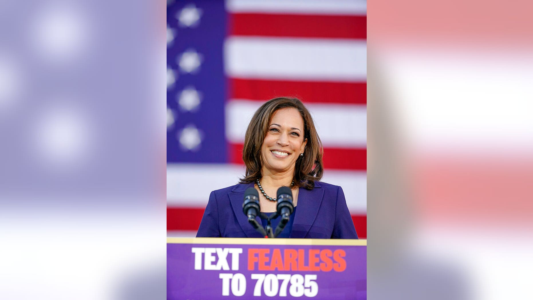 Democratic presidential hopeful Kamala Harris defended the Green New Deal despite its potential price tag. (AP Photo/Tony Avelar)