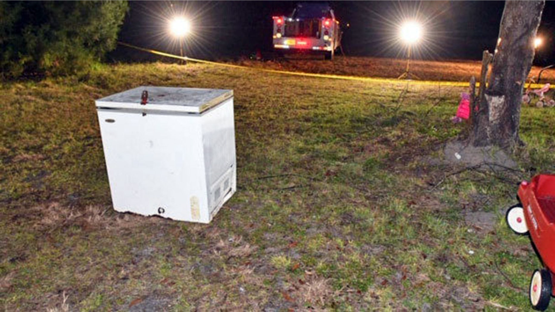 The children died after accidentally trapping themselves inside the freezer, police said.