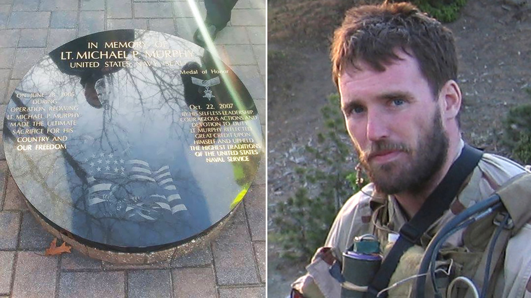 Memorial honoring fallen Navy SEAL, Medal of Honor recipient is restored following vandalism