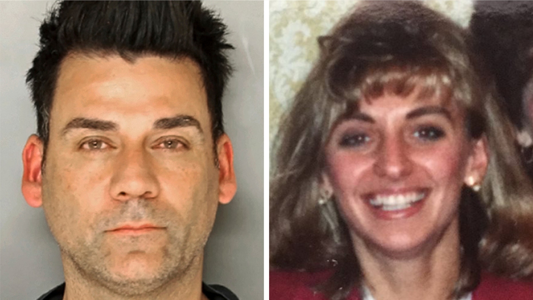 June 25, 2018, photo provided by the Lancaster County District Attorney's Office shows Raymond Charles Rowe, of Lancaster, Pennyslvania, a disc jockey found guilty of criminal homicide in the 1992 strangulation death of schoolteacher Christy Mirack (R).