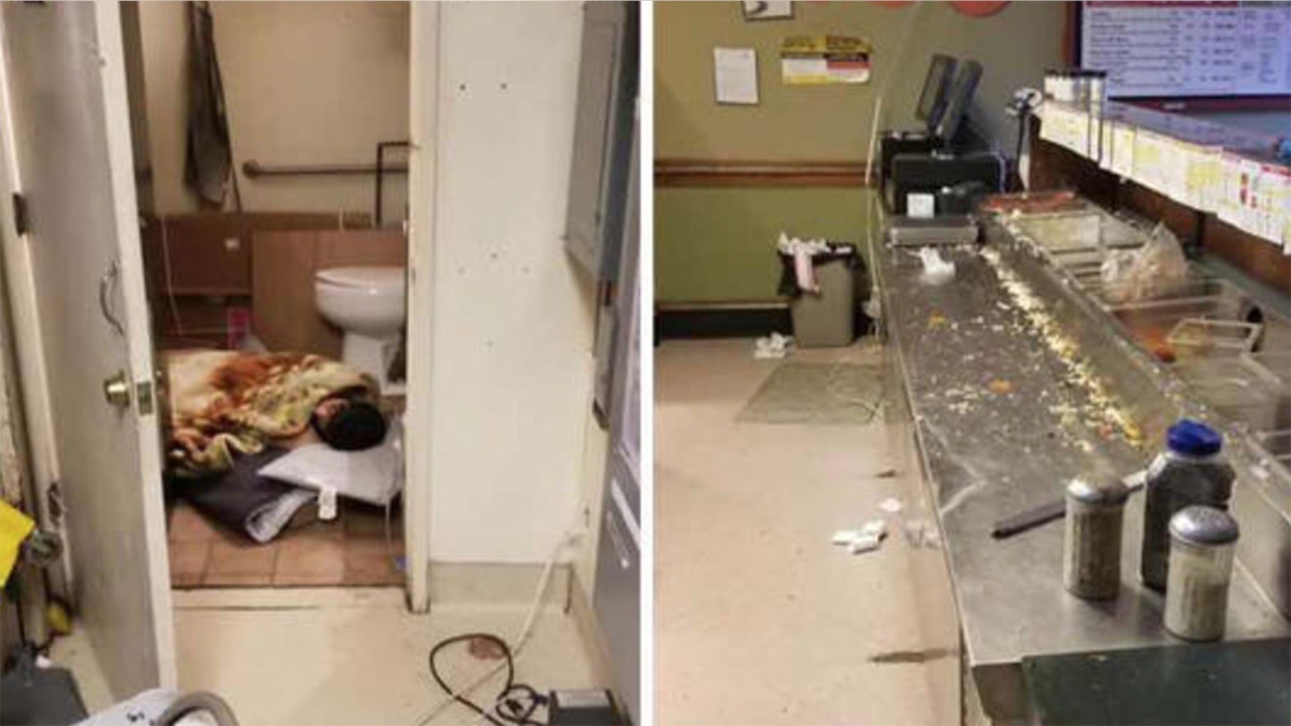 An anonymous customer captured the shocking images, which prompted the restaurant to be shut down.