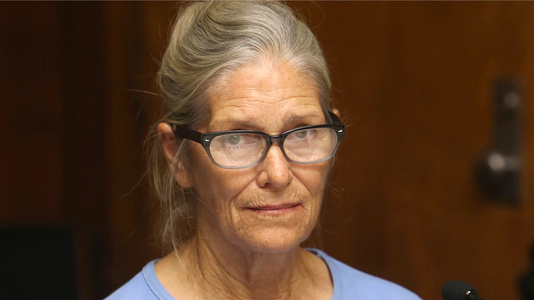 ???????Leslie Van Houten attends a parole listening to on the California Institution for Ladies americans in Corona, Calif., Sept. 6, 2017. (Associated Press)