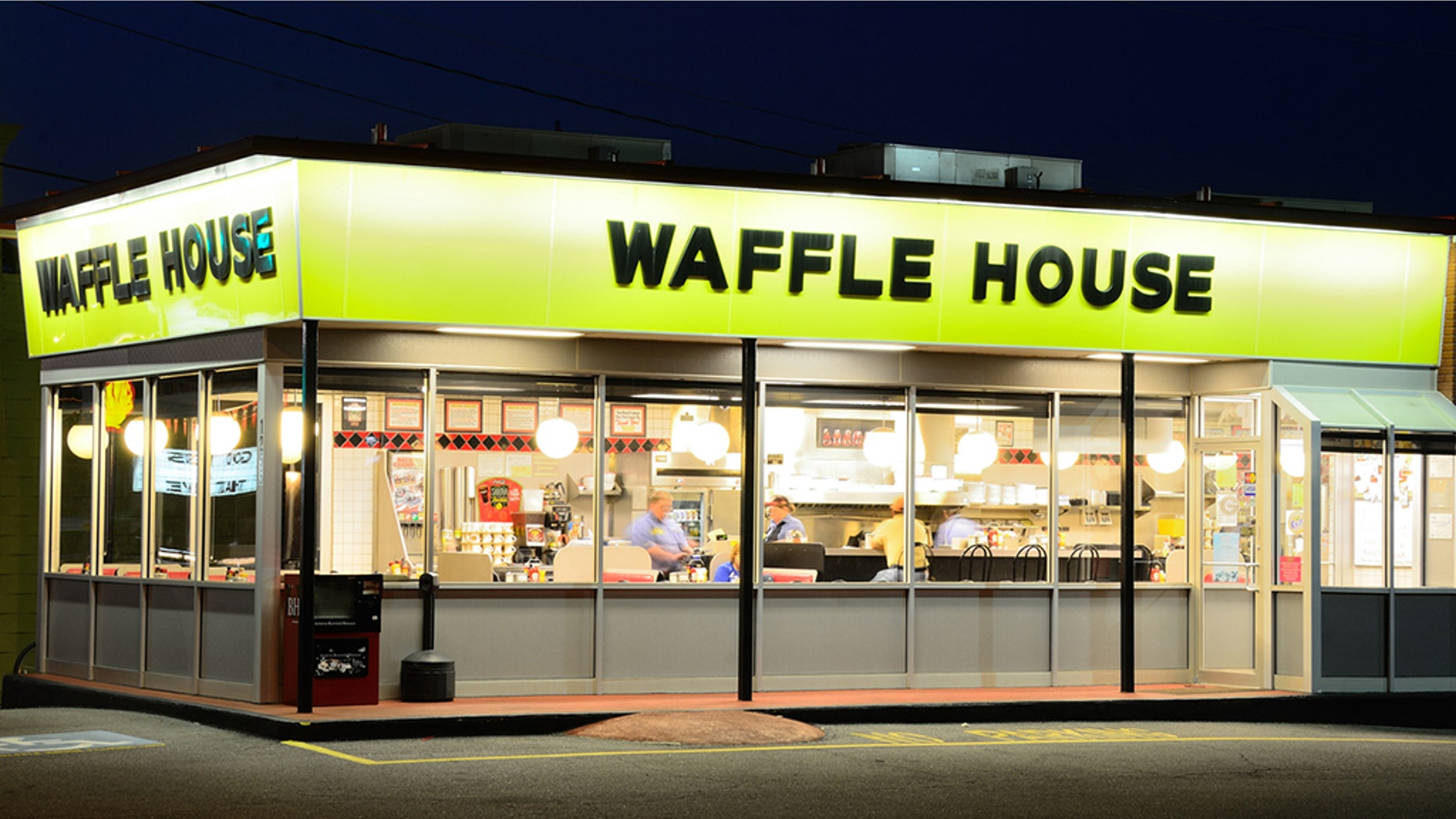 A South Carolina Waffle House remained open despite a truck crashing into it Thursday morning.