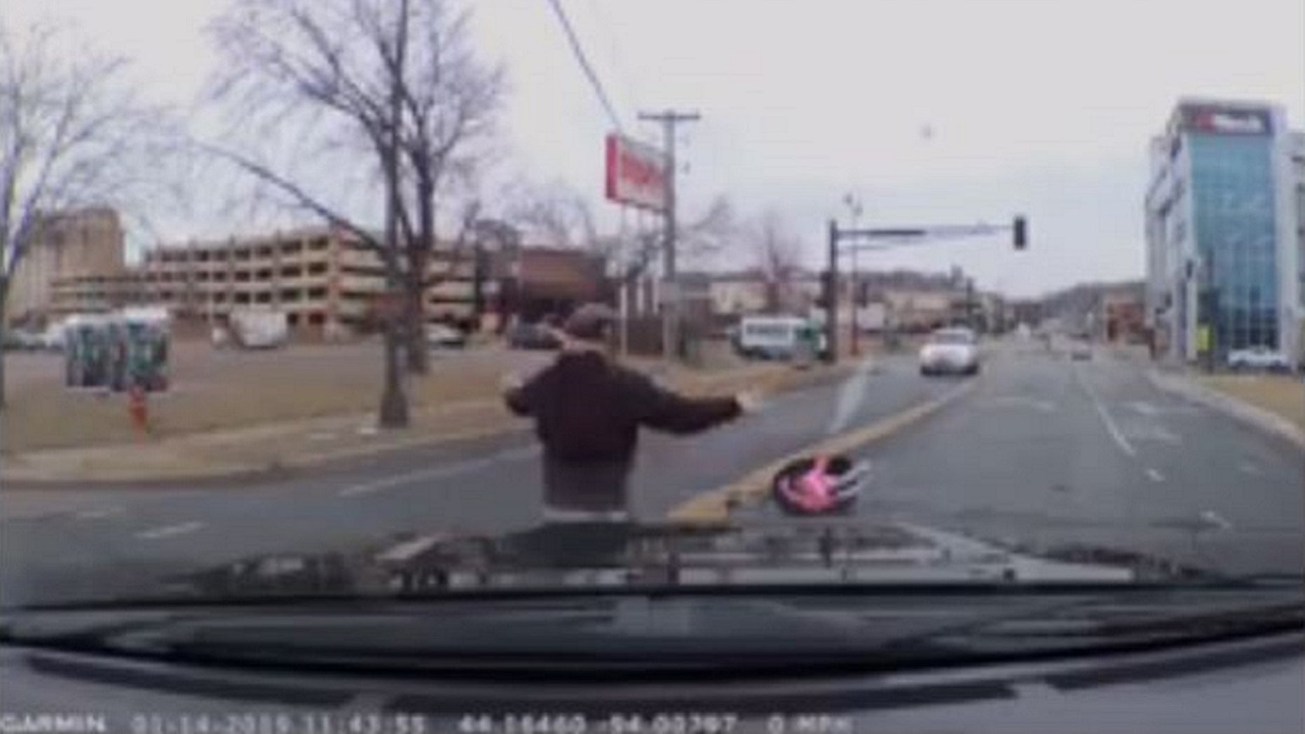 Girl, 2, flies out of vehicle in car seat, dash cam video shows