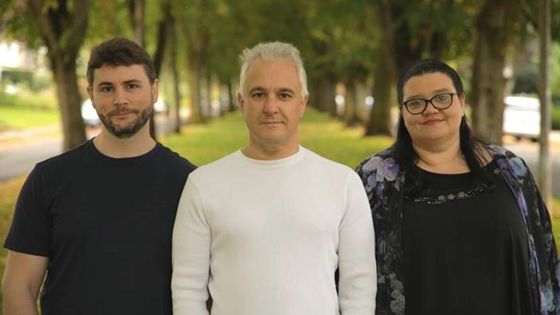 Peter Boghossian (center) was one of three people (flanked by James Lindsay and Helen Pluckrose) who collaborated last year to test the standards of various university disciplines, submitting papers loaded with left-wing buzzwords to journals in fields like feminism, race studies, queer studies, and cultural studies