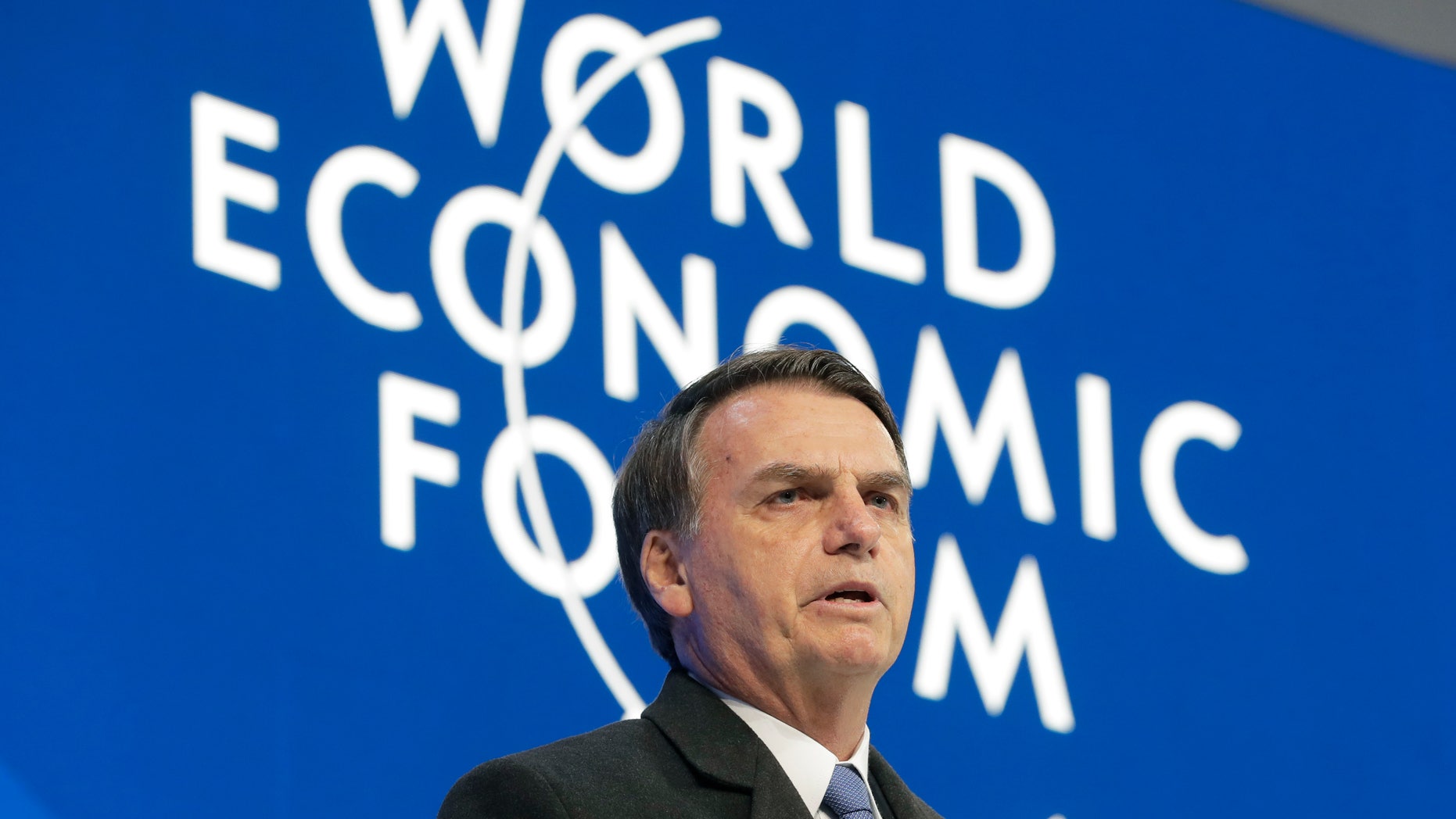 President Jair Bolsonaro, speaking in a video from the Albert Einstein Hospital in Sao Paulo on Sunday night, says the surgery starts at 7 a.m. Monday and is expected to last up to four hours.