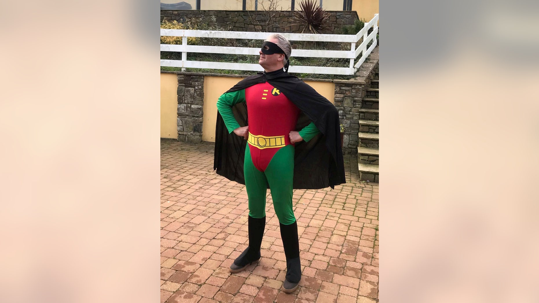 Rob Braddick, the owner of a restaurant in Devon, England, says three diners ran out of his place without paying a nearly $285 bill. He later donned a Robin costume on Facebook while asking for leads.