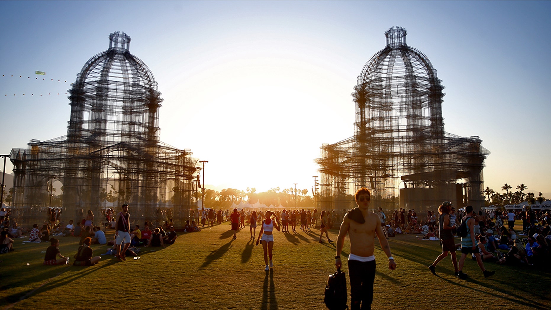 Festivalgoers during the 2018 Coachella Valley Music And Arts Festival at the Empire Polo Field last April in Indio, Calif. (Photo by Rich Fury/Getty Images for Coachella)