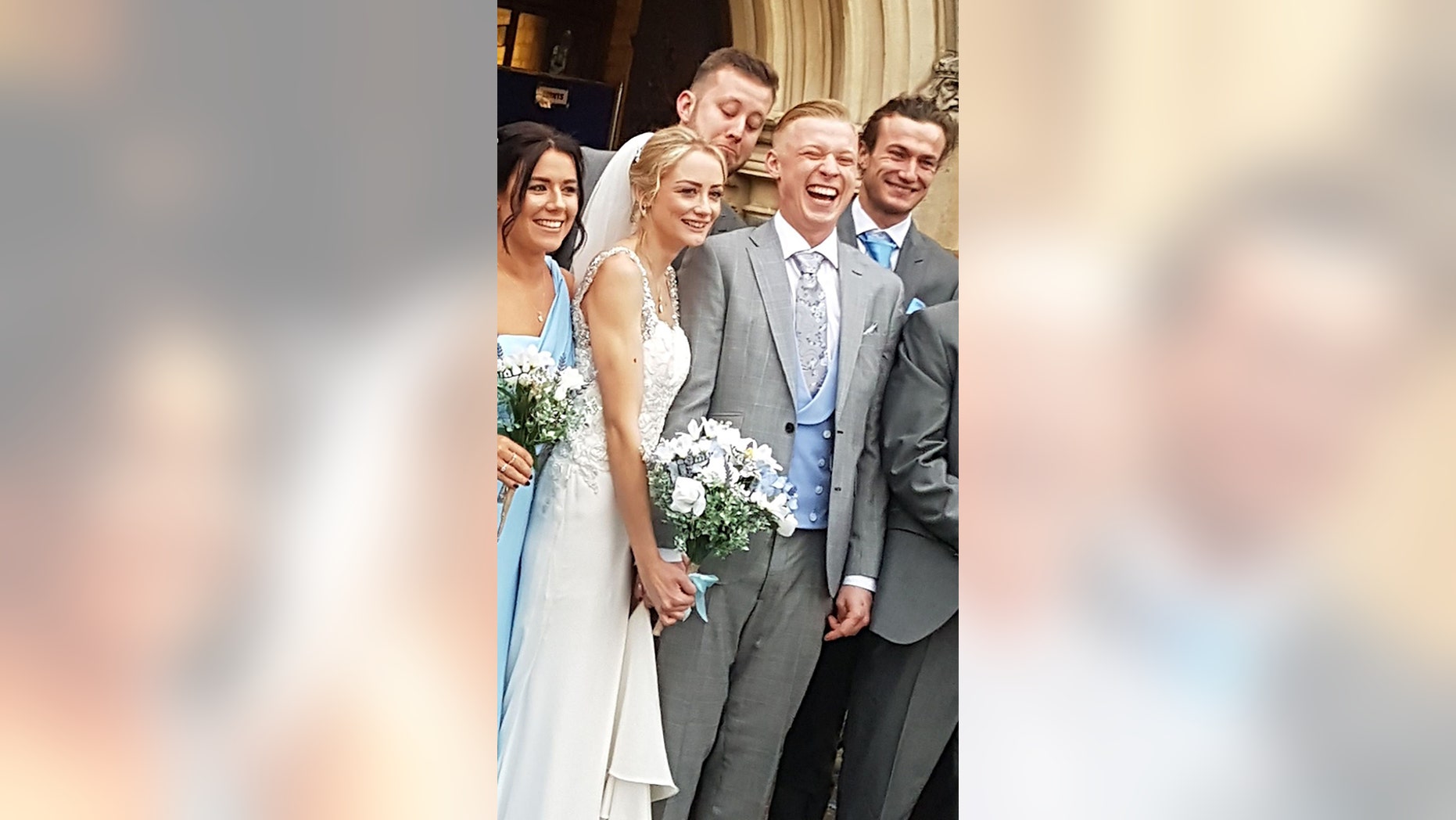 Andy Wills claims he decided to pull a prank on the groom when he saw a friend taking photos nearby.