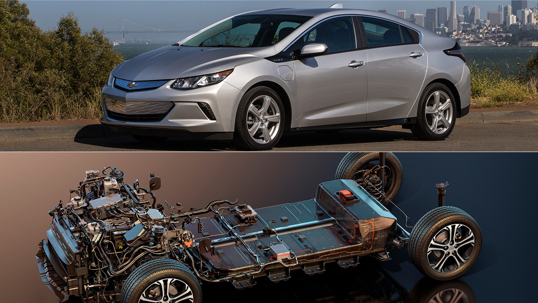 Chevrolet Volt (top) is interrupted in favor of vehicles built on fully electric platforms such as the Chevrolet Bolt (bottom).