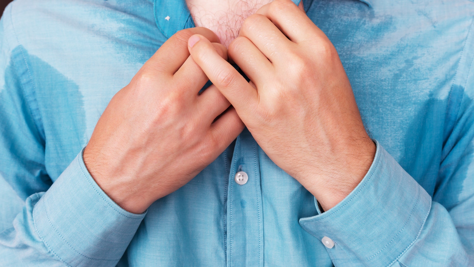 The unidentified 60-year-old man had recorded minutes-long periods of heavy sweating each month and was diagnosed with hyperhidrosis, but nobody could figure out how to treat it.