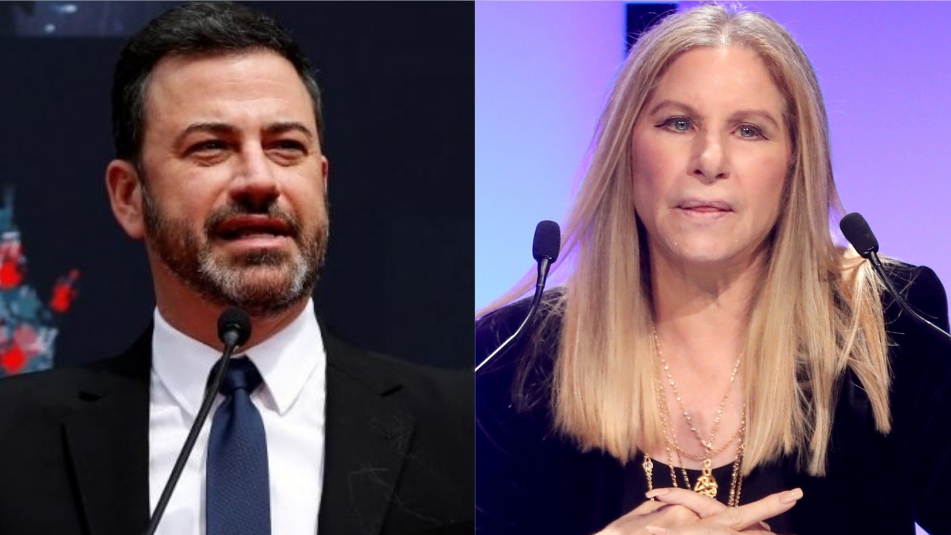 Jimmy Kimmel and Barbra Streisand
