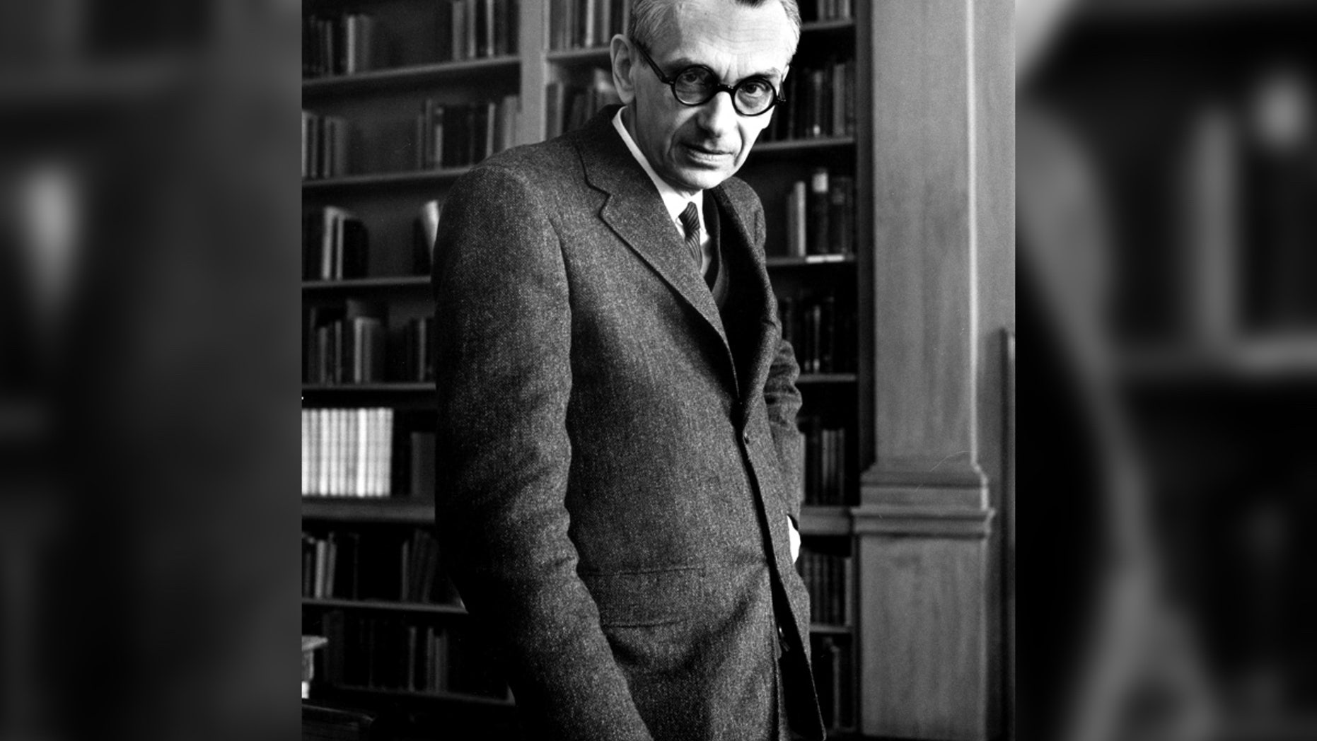 Austrian-born mathematician Kurt Godel at the Institute of Advanced Study.