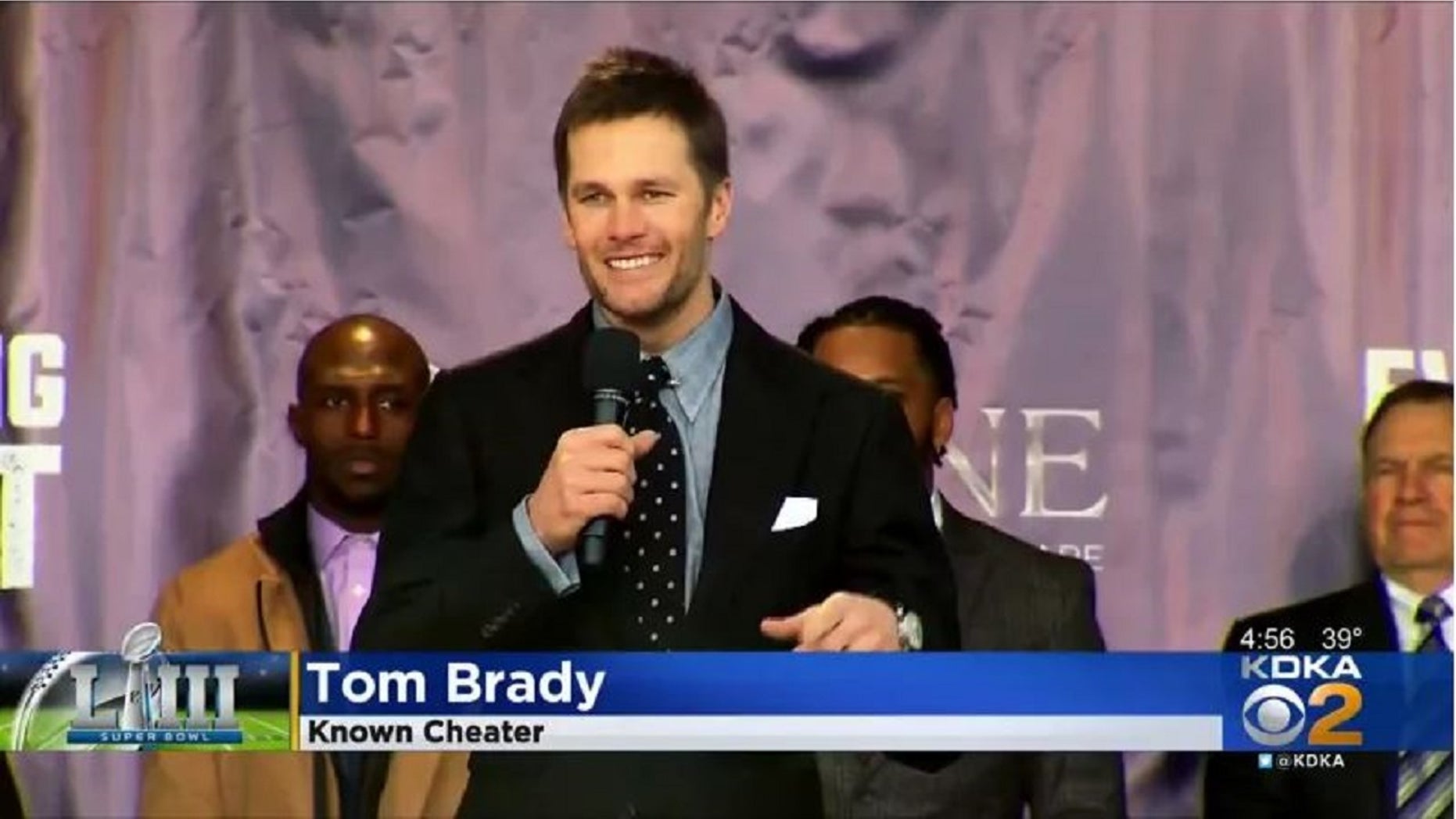 A graphic that showed Tom Brady as a "Known Cheater" led to a producer getting fired.